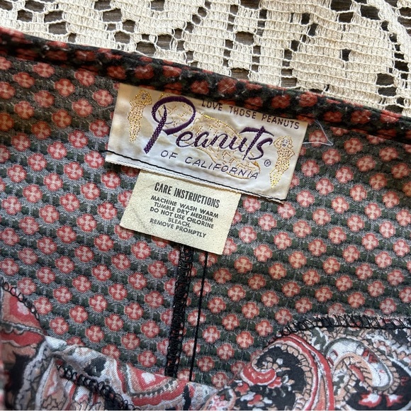 70’s Boho Paisley Peasant Skirt + Top Set - Picture 9 of 16